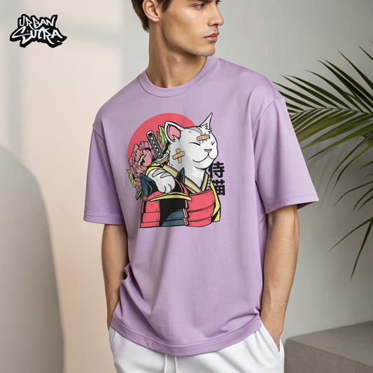 "Neko Shogun" Men's Oversized Tee