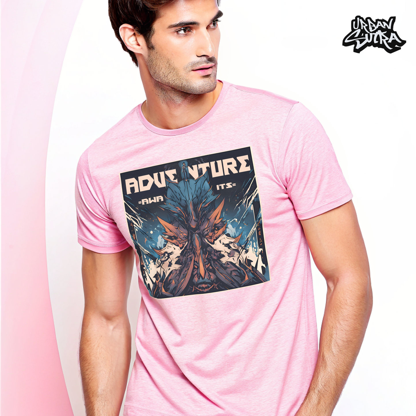 "Adventure Awaits" Men's Regular Fit Tee