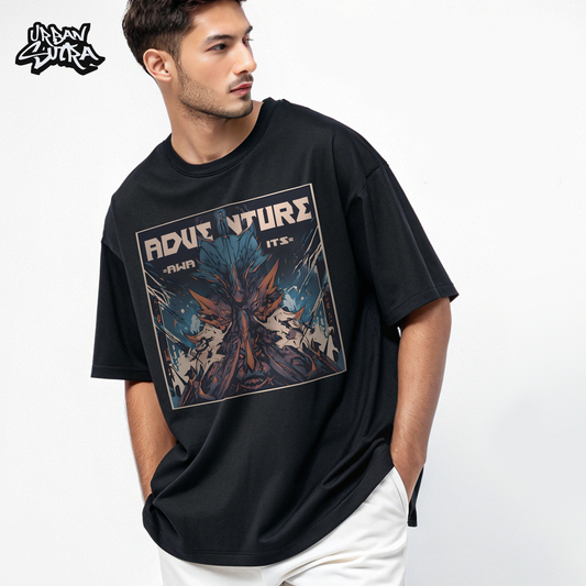 "Adventure Awaits" Men's Oversized Tee
