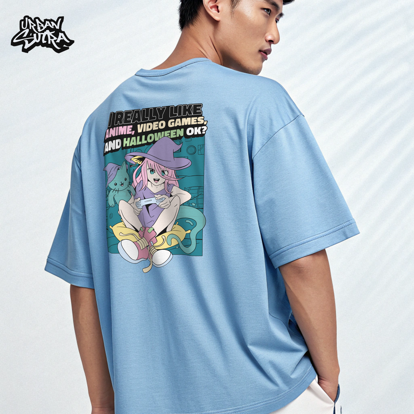 "Anime, Games & Halloween" Men's Oversized Tee