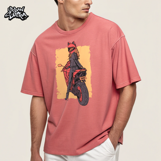 "Biker Girl" Men's Oversized Tee