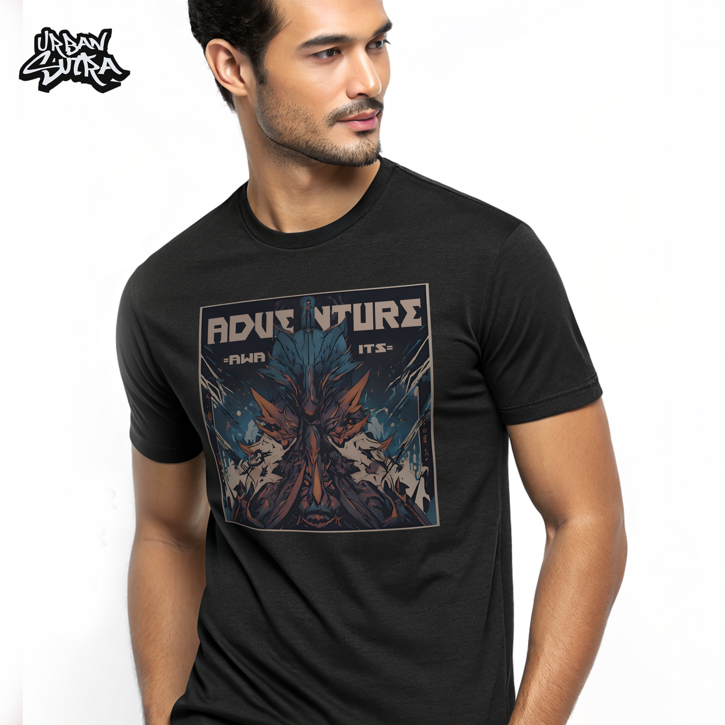 "Adventure Awaits" Men's Regular Fit Tee