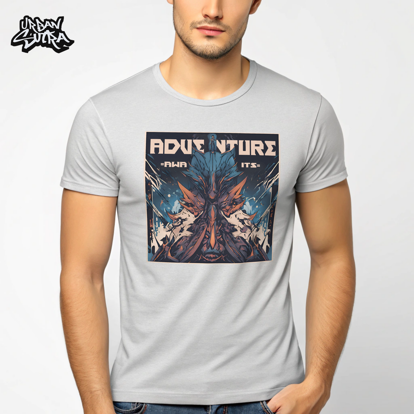 "Adventure Awaits" Men's Regular Fit Tee