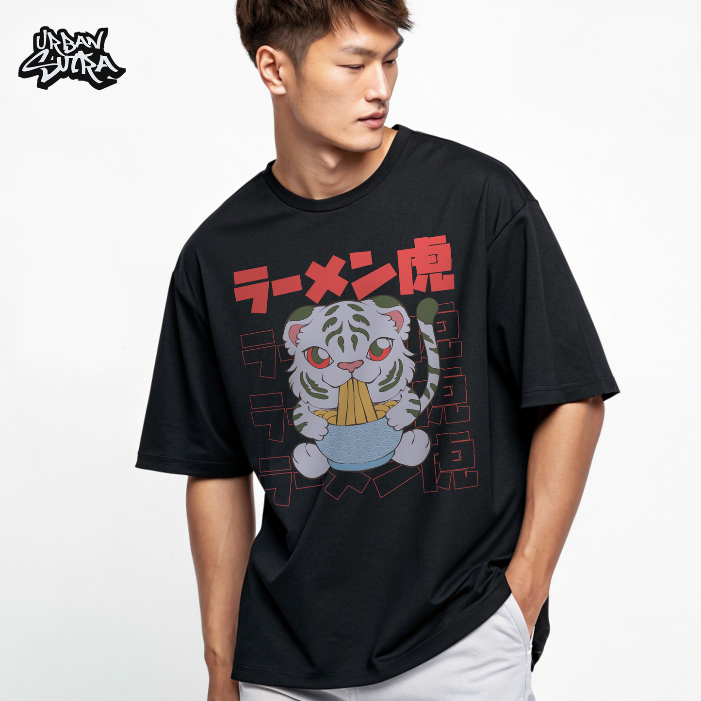 "Kawaii Tiger" Men's Oversized Tee