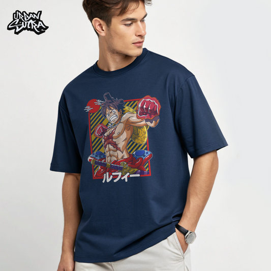 "Wano Luffy" Men's Oversized Tee