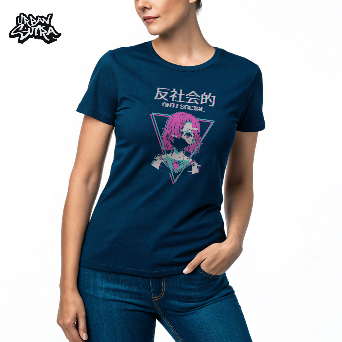 "Anti-Social Glitch" Women's Regular Tee