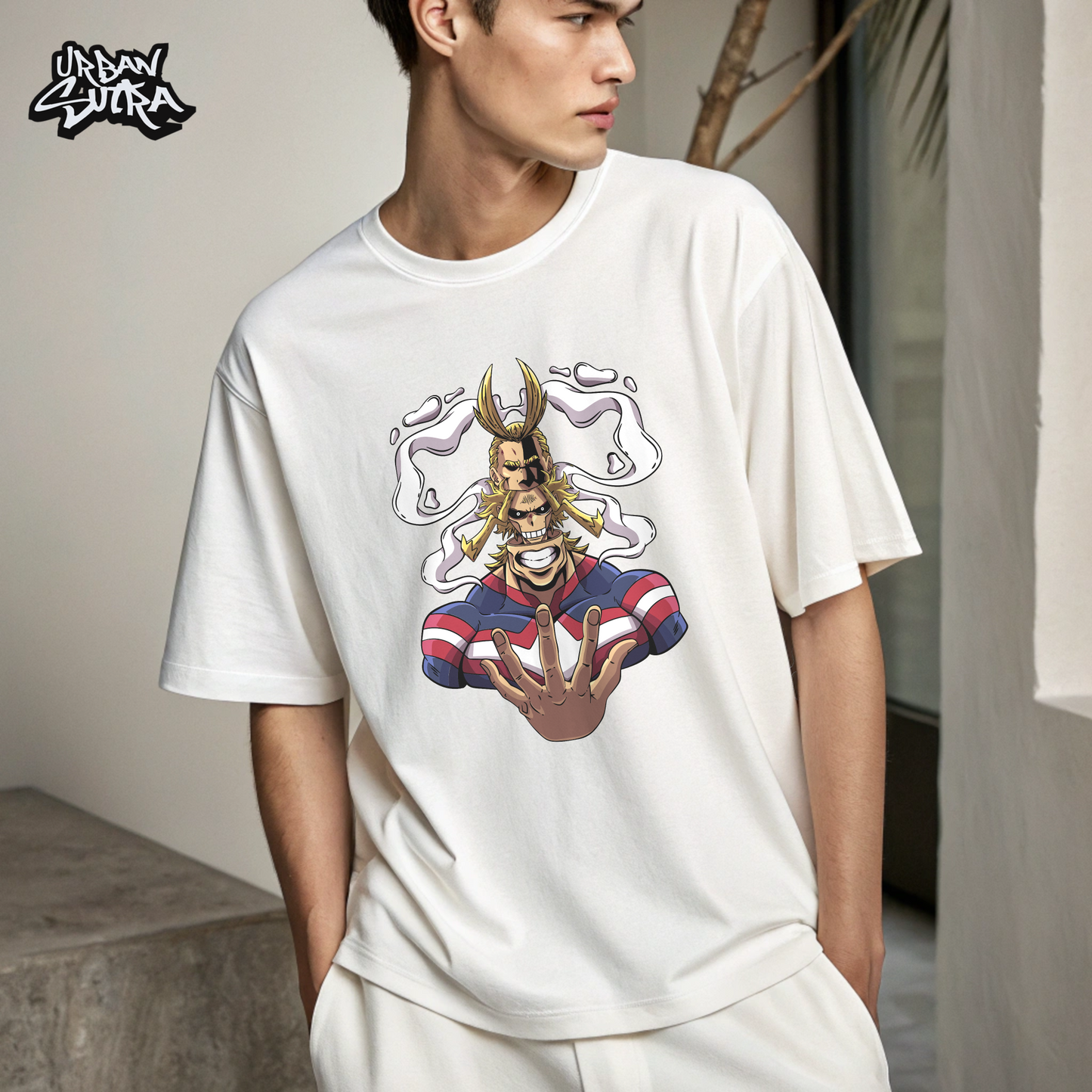 "All Might Perception" Men's Oversized Tee