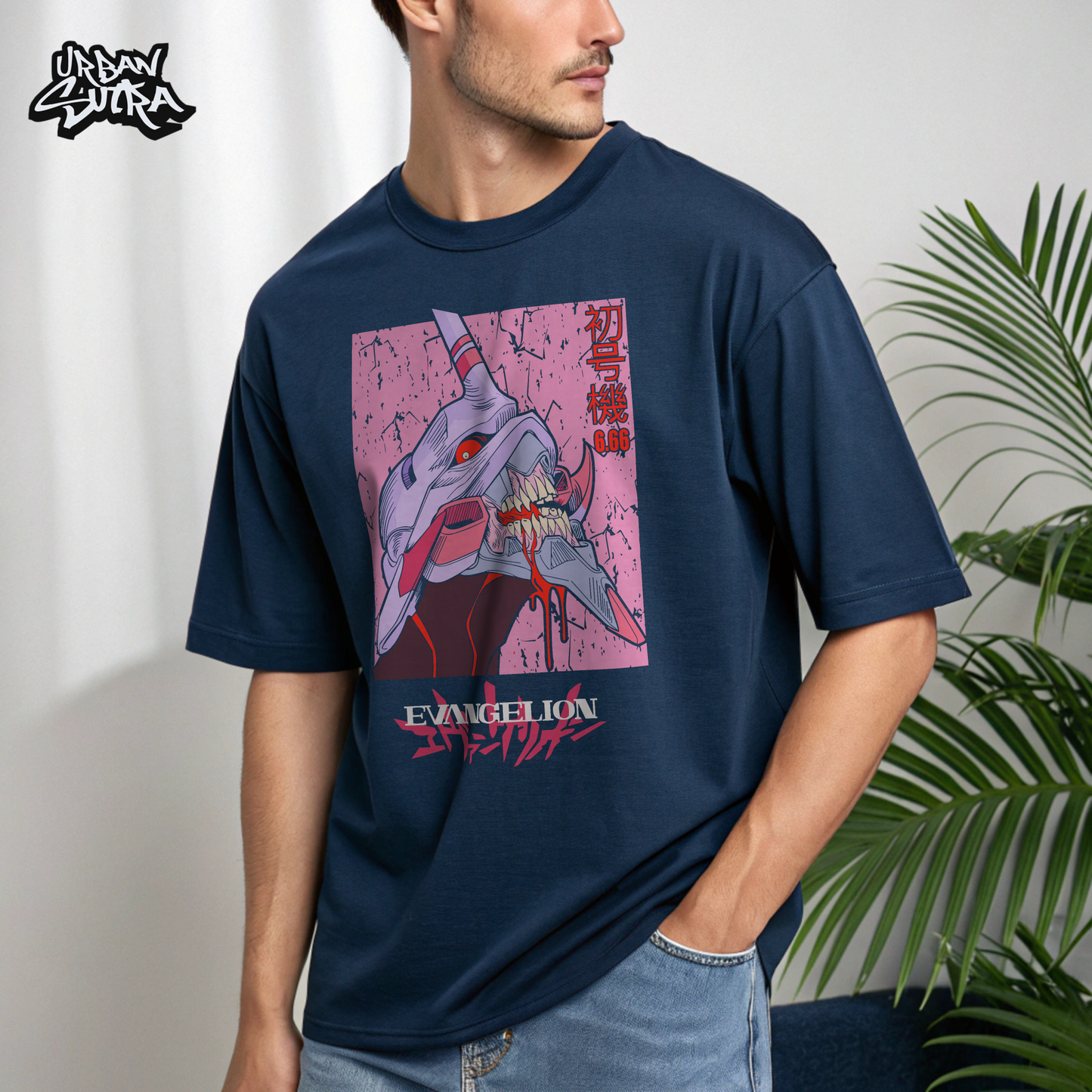 "Evangelion" Men's Oversized Tee