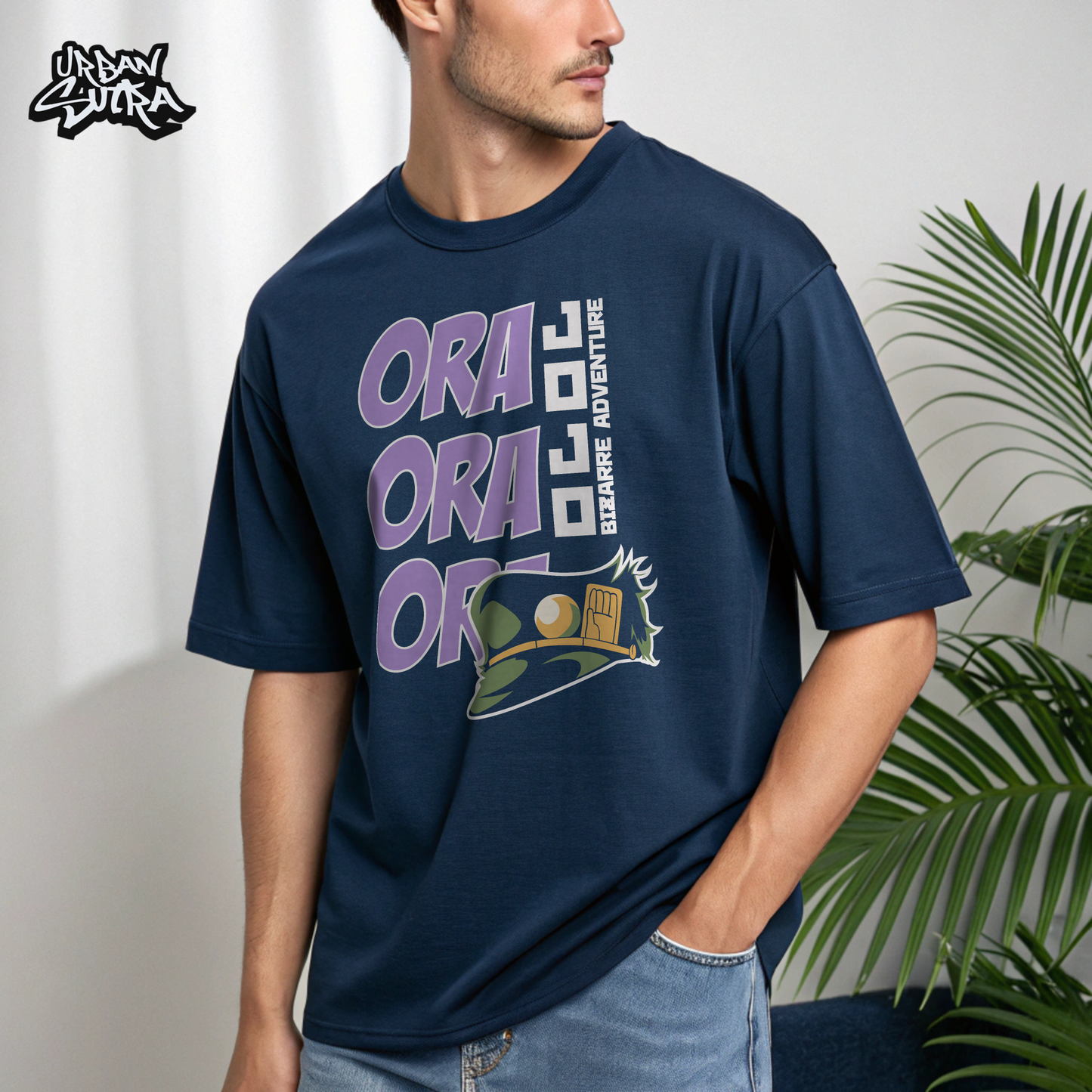 "Jotaro Ora" Men's Oversized Tee