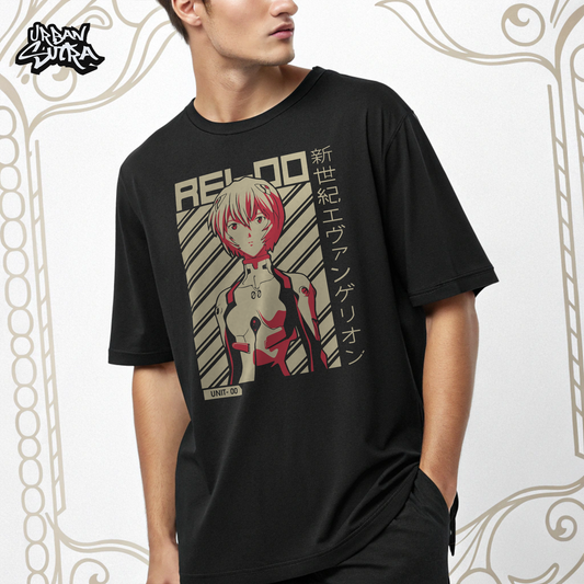 "Evangelion Rei 00" Men's Oversized Tee