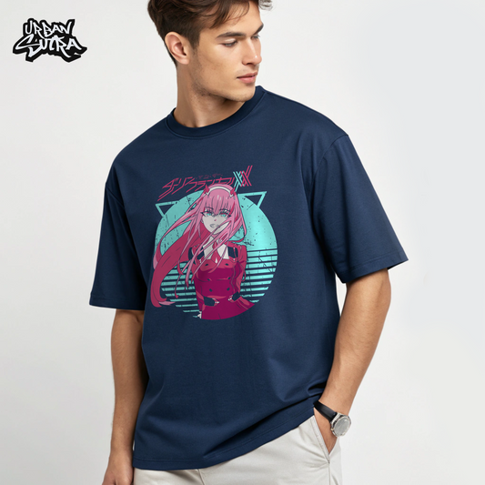 "Darling Zero Two" Men's Oversized Tee