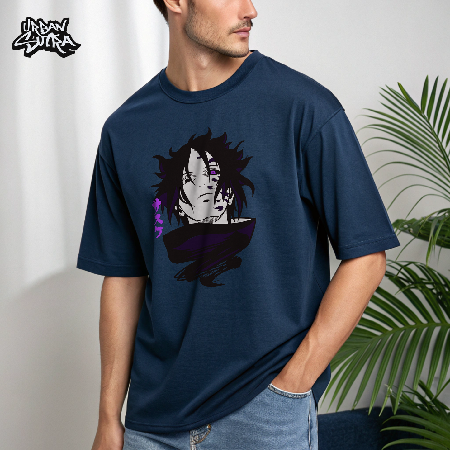 "Sasuke Cursed" Men's Oversized Tee