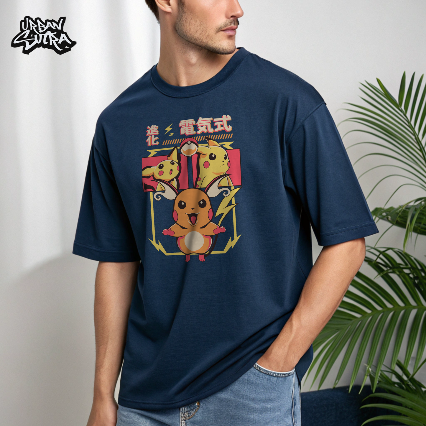 "Thunder Evolution" Men's Oversized Tee