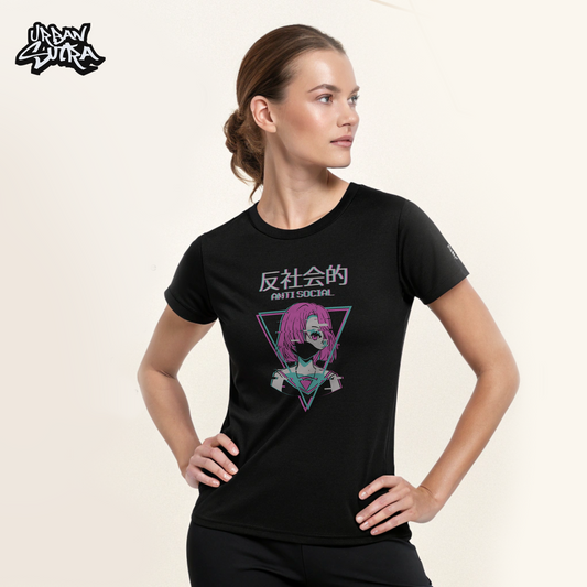 "Anti-Social Glitch" Women's Regular Tee
