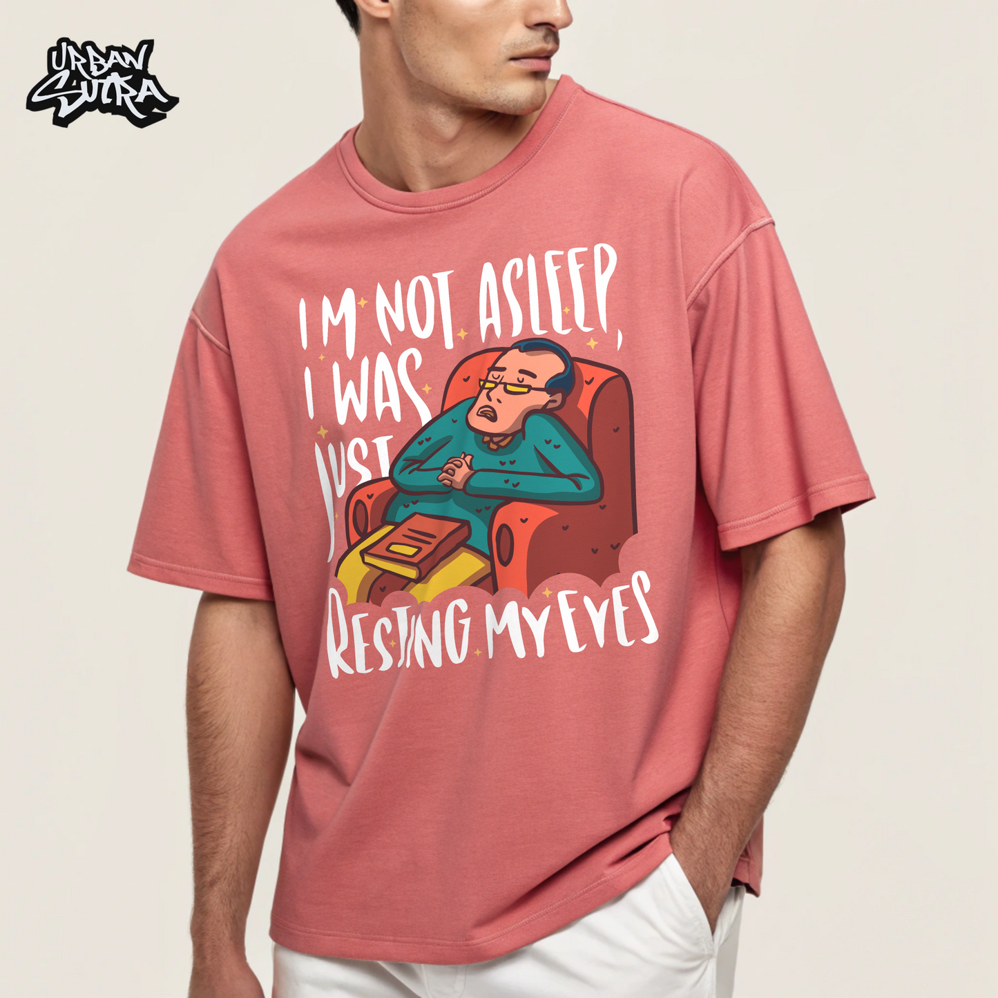 "Not Asleep" Men's Oversized Tee