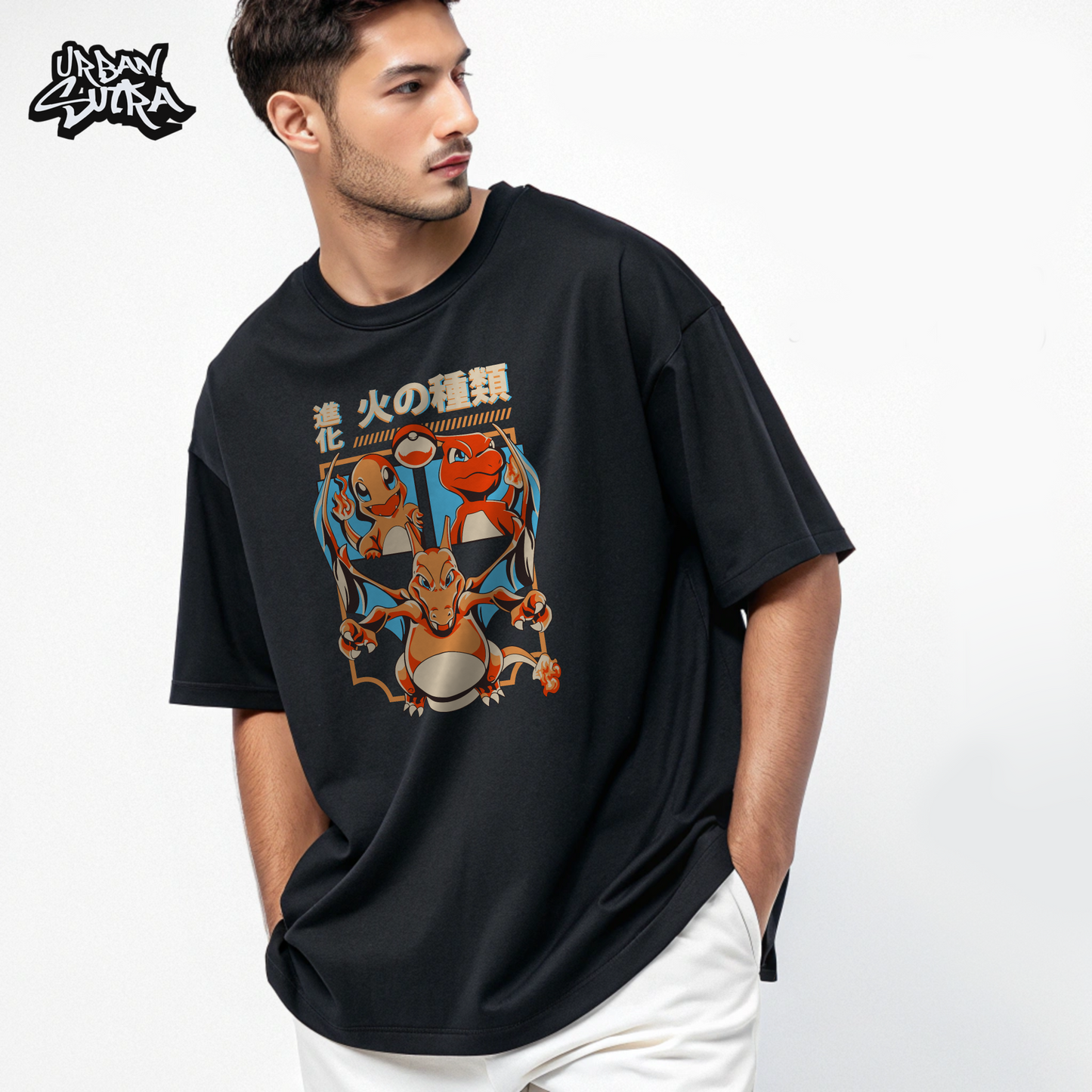 "Fire Evolution" Men's Oversized Tee