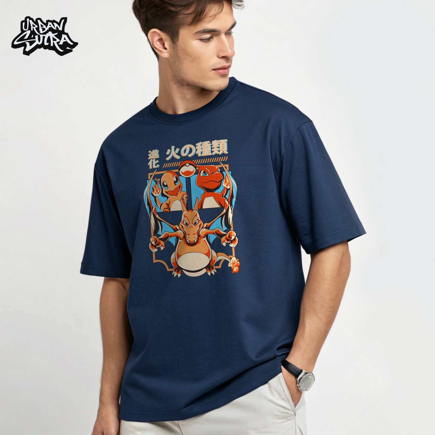 "Fire Evolution" Men's Oversized Tee