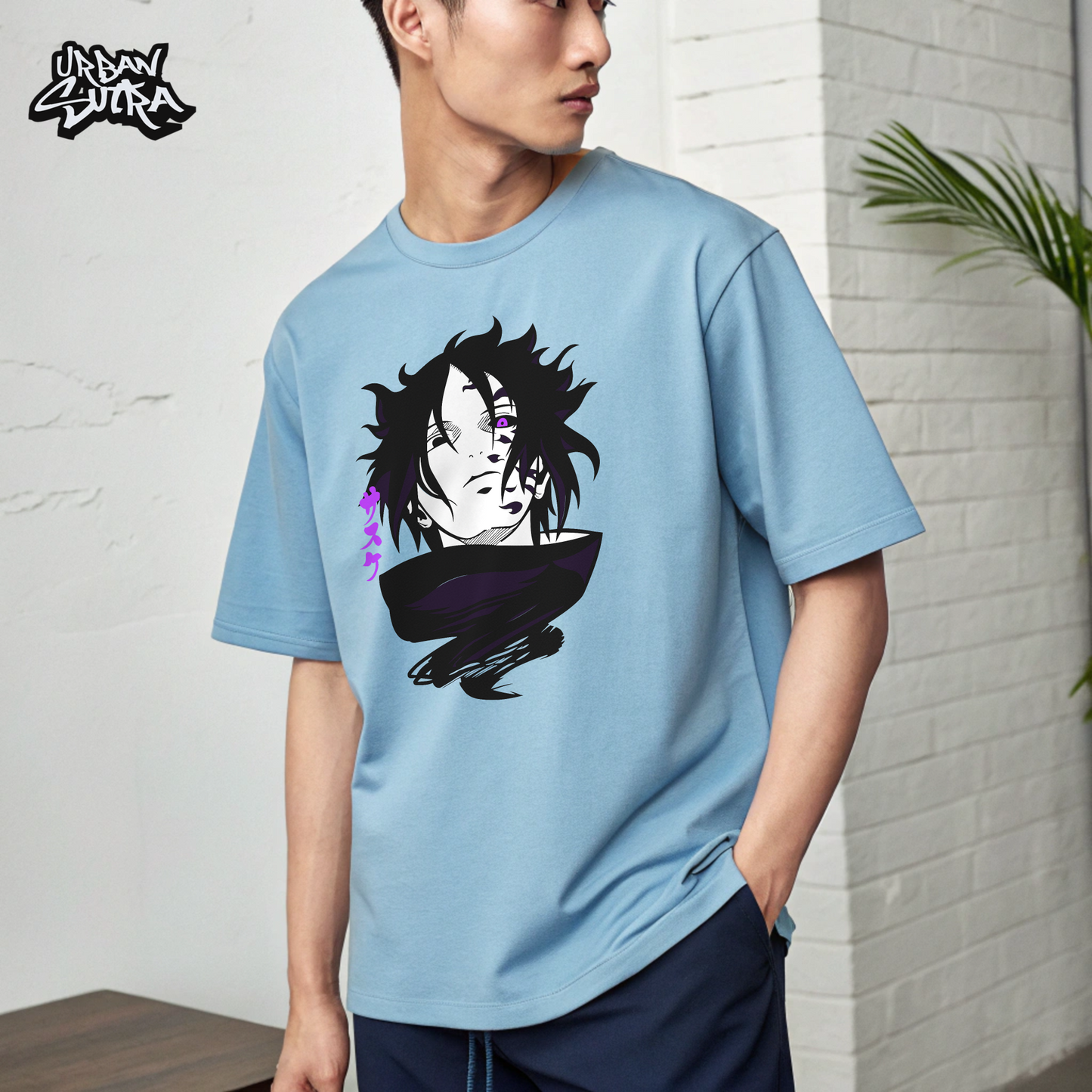 "Sasuke Cursed" Men's Oversized Tee