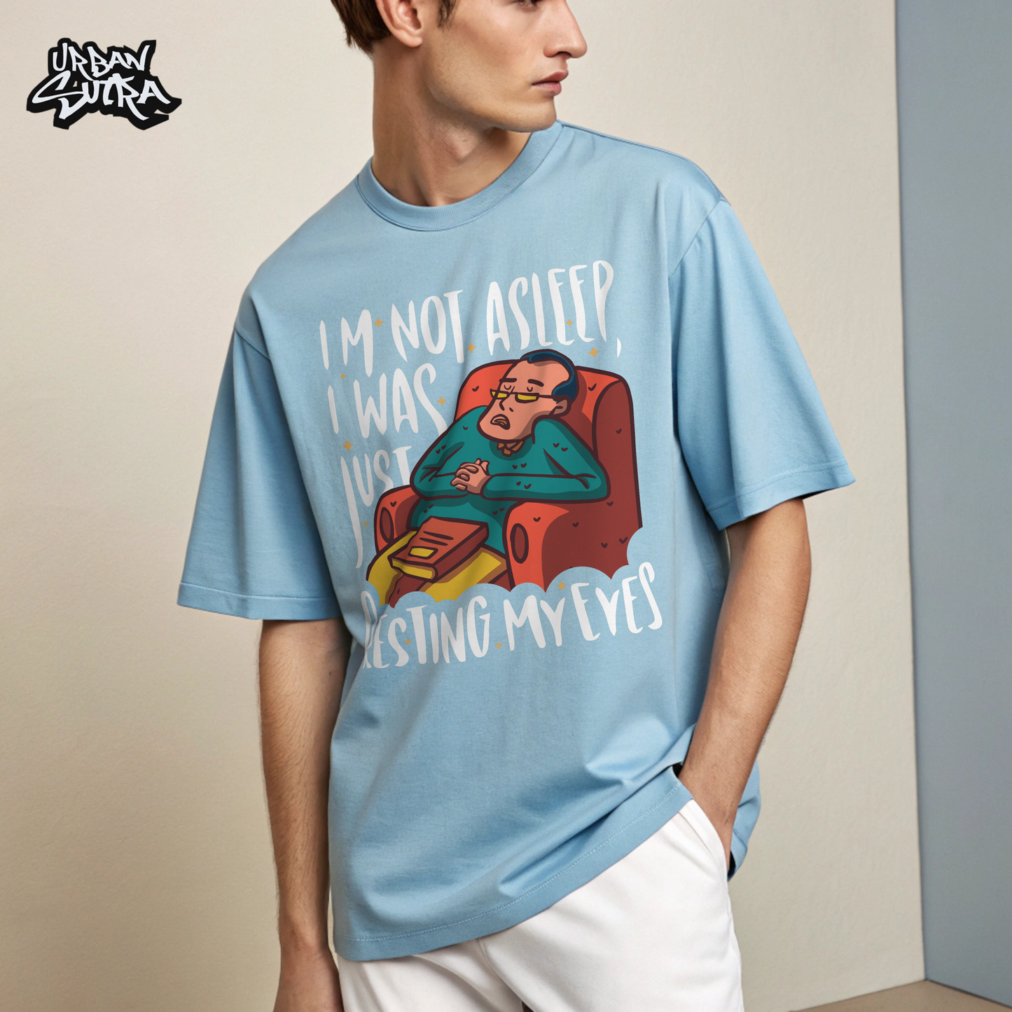 "Not Asleep" Men's Oversized Tee
