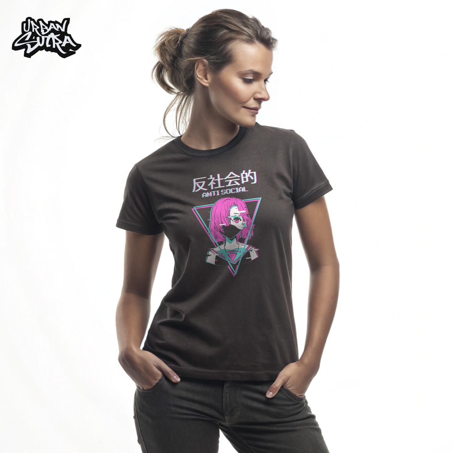 "Anti-Social Glitch" Women's Regular Tee