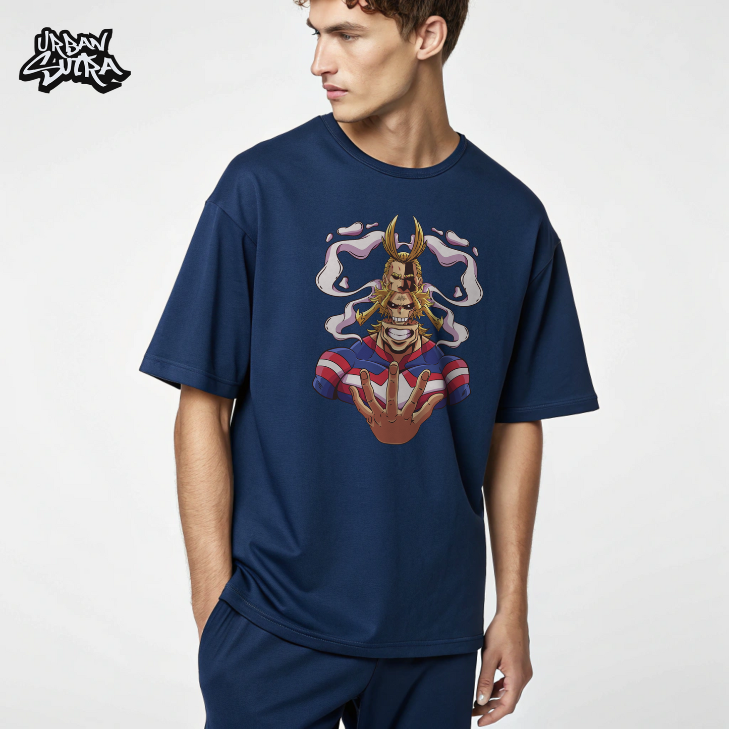 "All Might Perception" Men's Oversized Tee