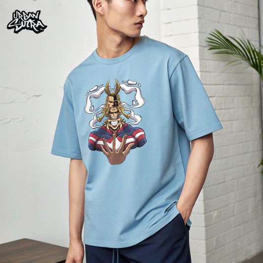 "All Might Perception" Men's Oversized Tee
