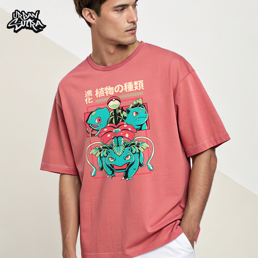 "Leaf Evolution" Men's Oversized Tee