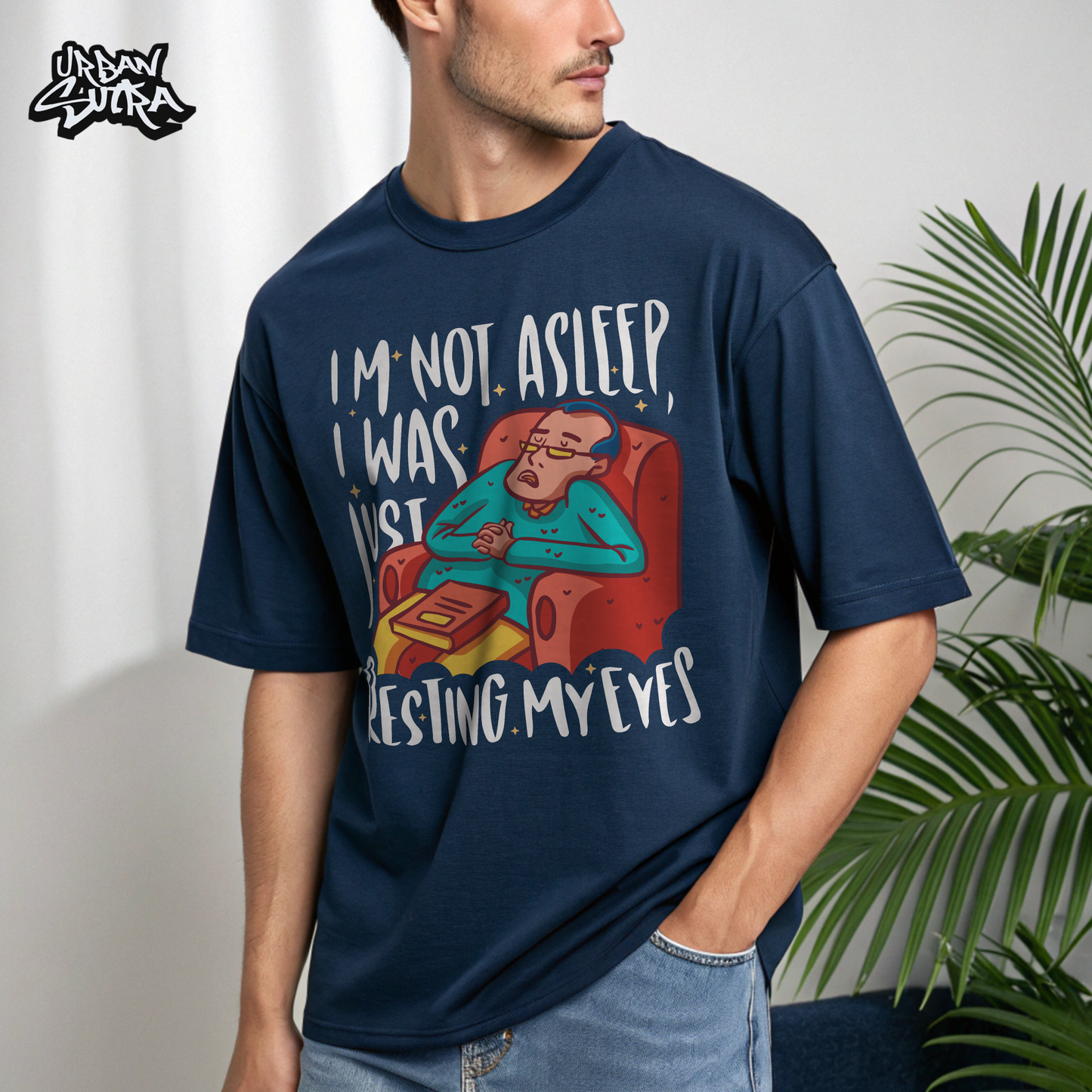 "Not Asleep" Men's Oversized Tee