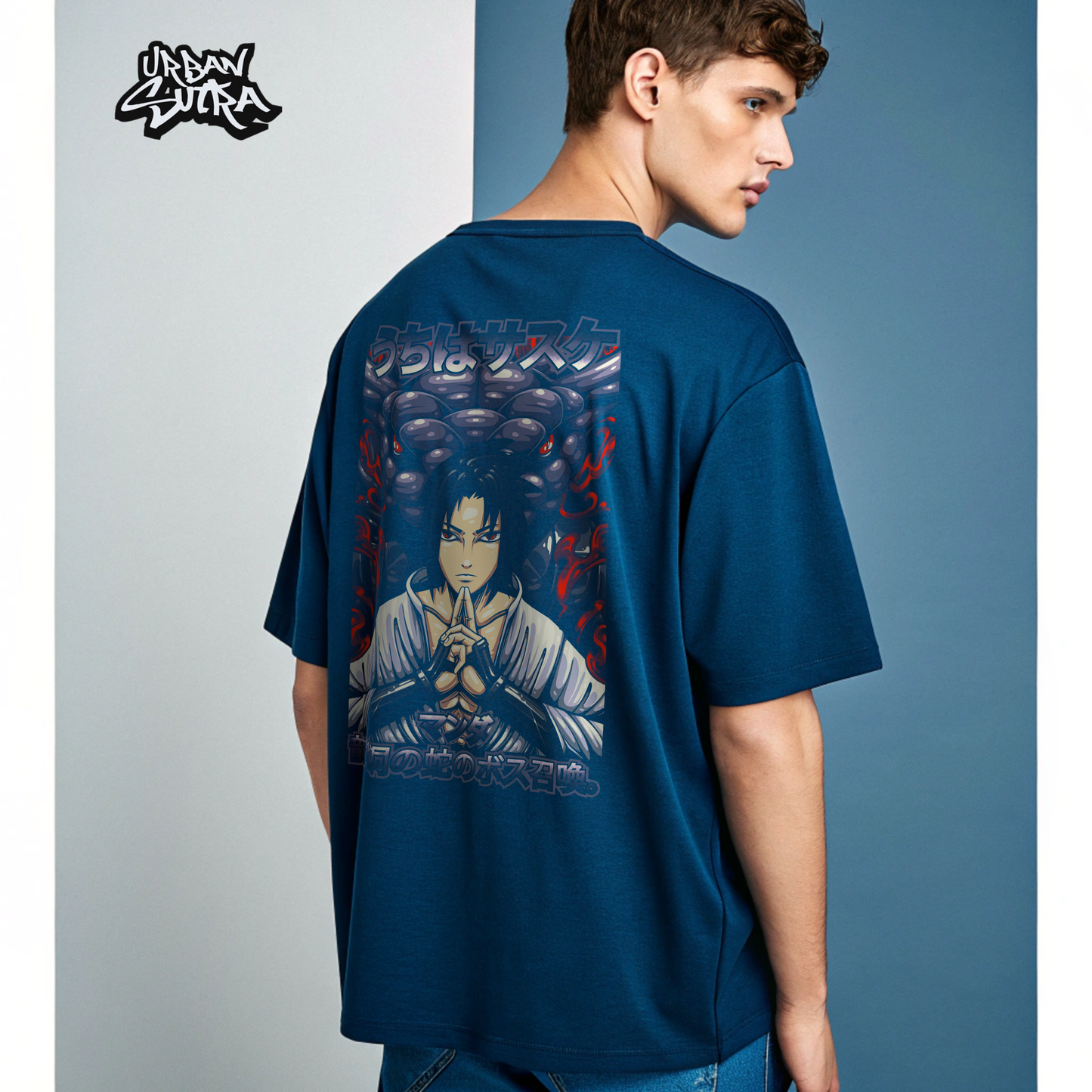 "Sasuke Sharingan" Men's Oversized Tee