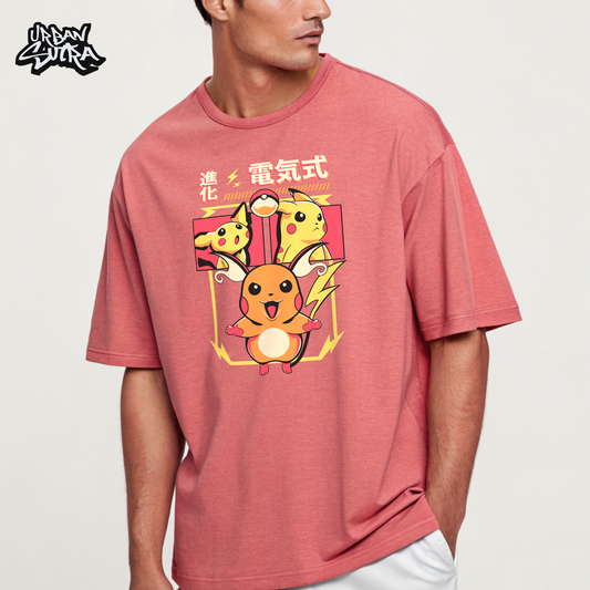 "Thunder Evolution" Men's Oversized Tee