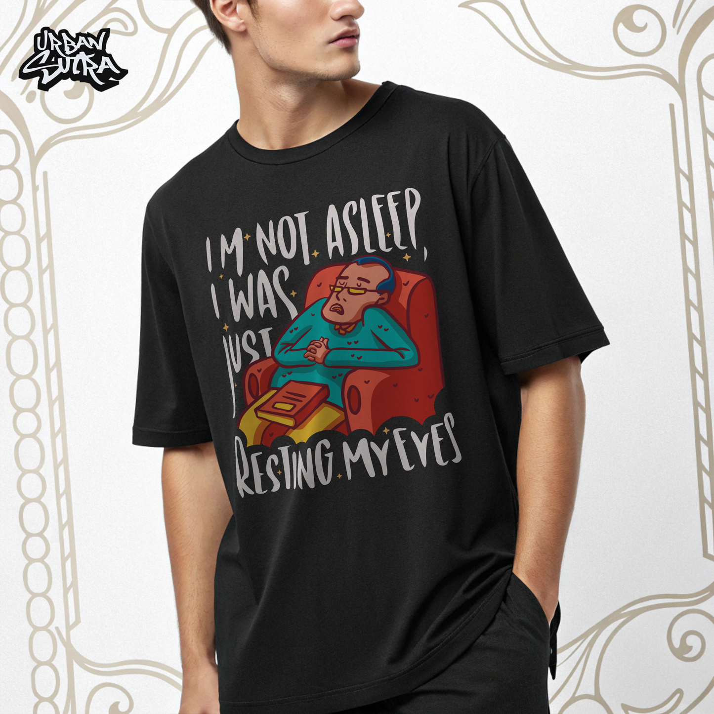 "Not Asleep" Men's Oversized Tee