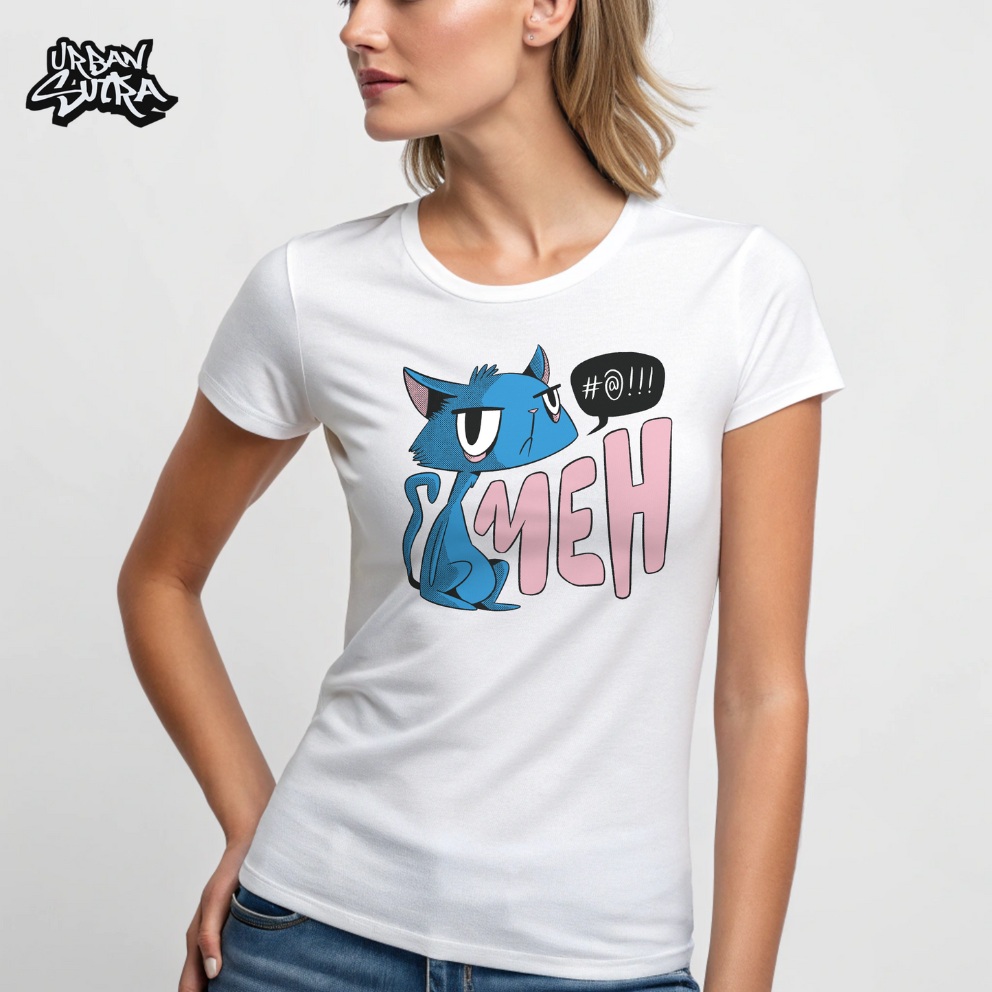 "Meh Cat" Women's Regular Tee