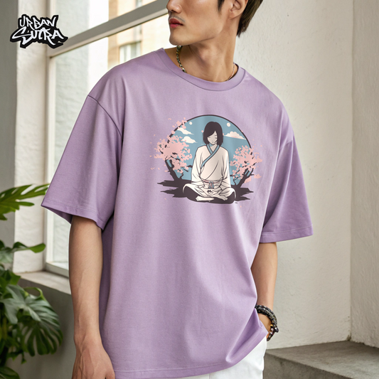 "Silent Meditation" Men's Oversized Tee