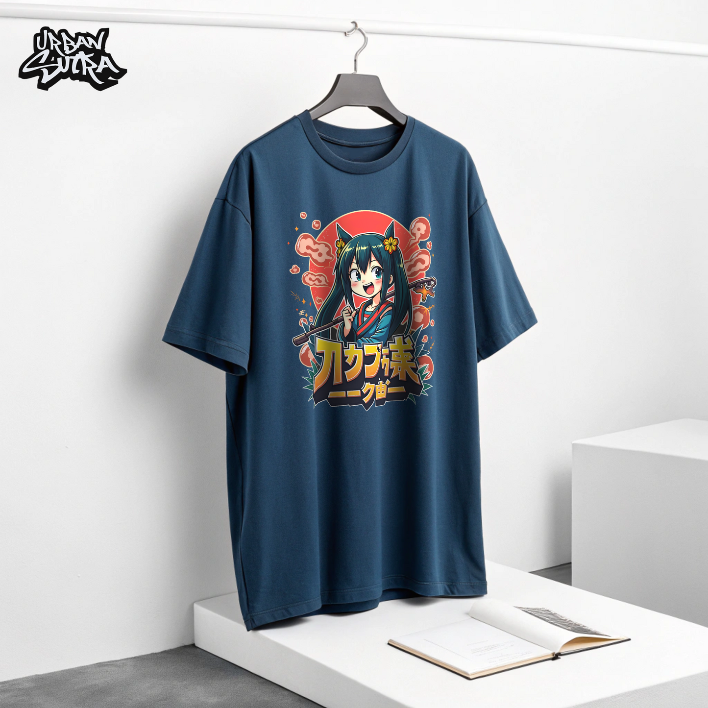 "Neko Gal" Men's Oversized Tee
