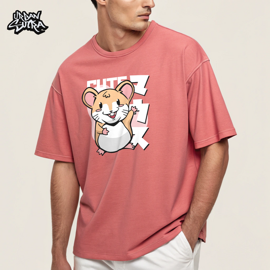 "Cute Hamster" Men's Oversized Tee