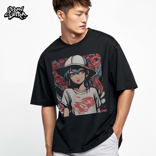 "Hana No Kanojo" Men's Oversized tee
