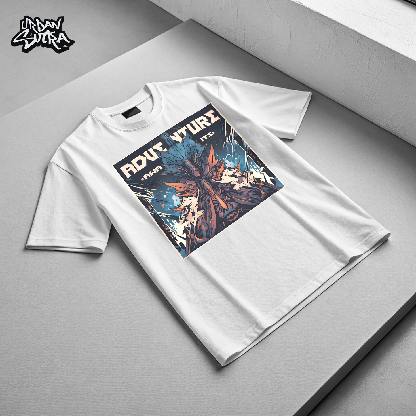 "Adventure Awaits" Men's Oversized Tee