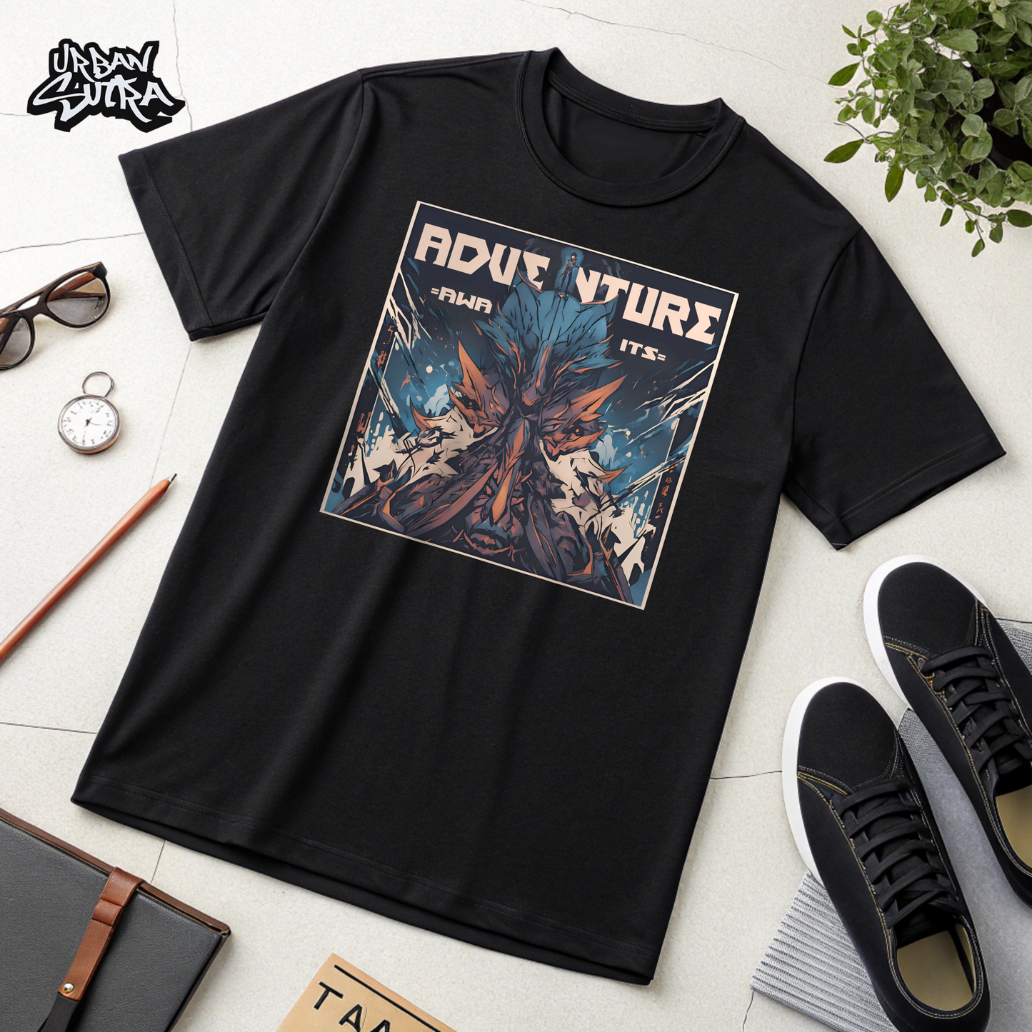 "Adventure Awaits" Men's Oversized Tee