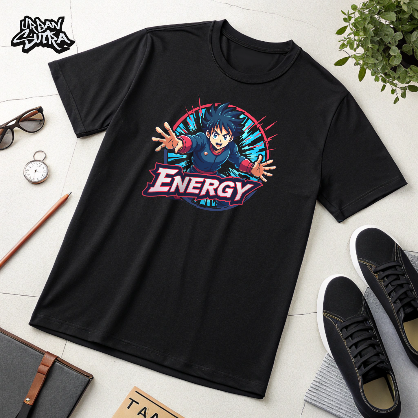 "Hero Energy" Men's Oversized Tee