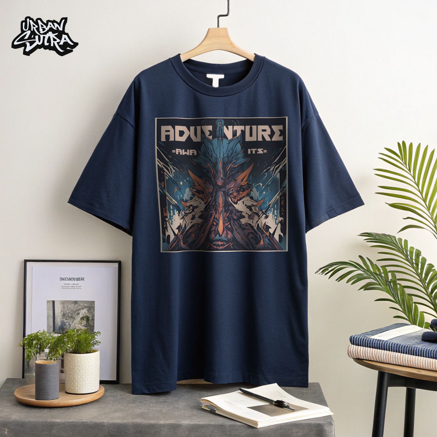 "Adventure Awaits" Men's Oversized Tee